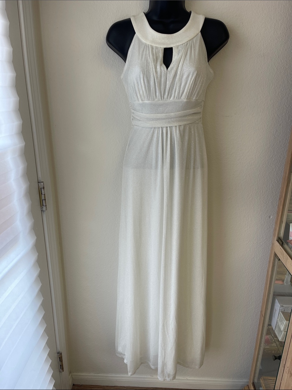 Sweet Storm Ivory Halter Maxi Dress